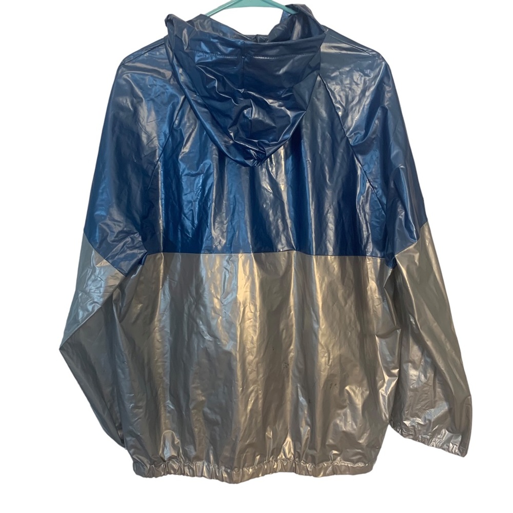 Opryland Nashville Blue and Silver Rain Jacket Vintage Size XL - Picture 2 of 14
